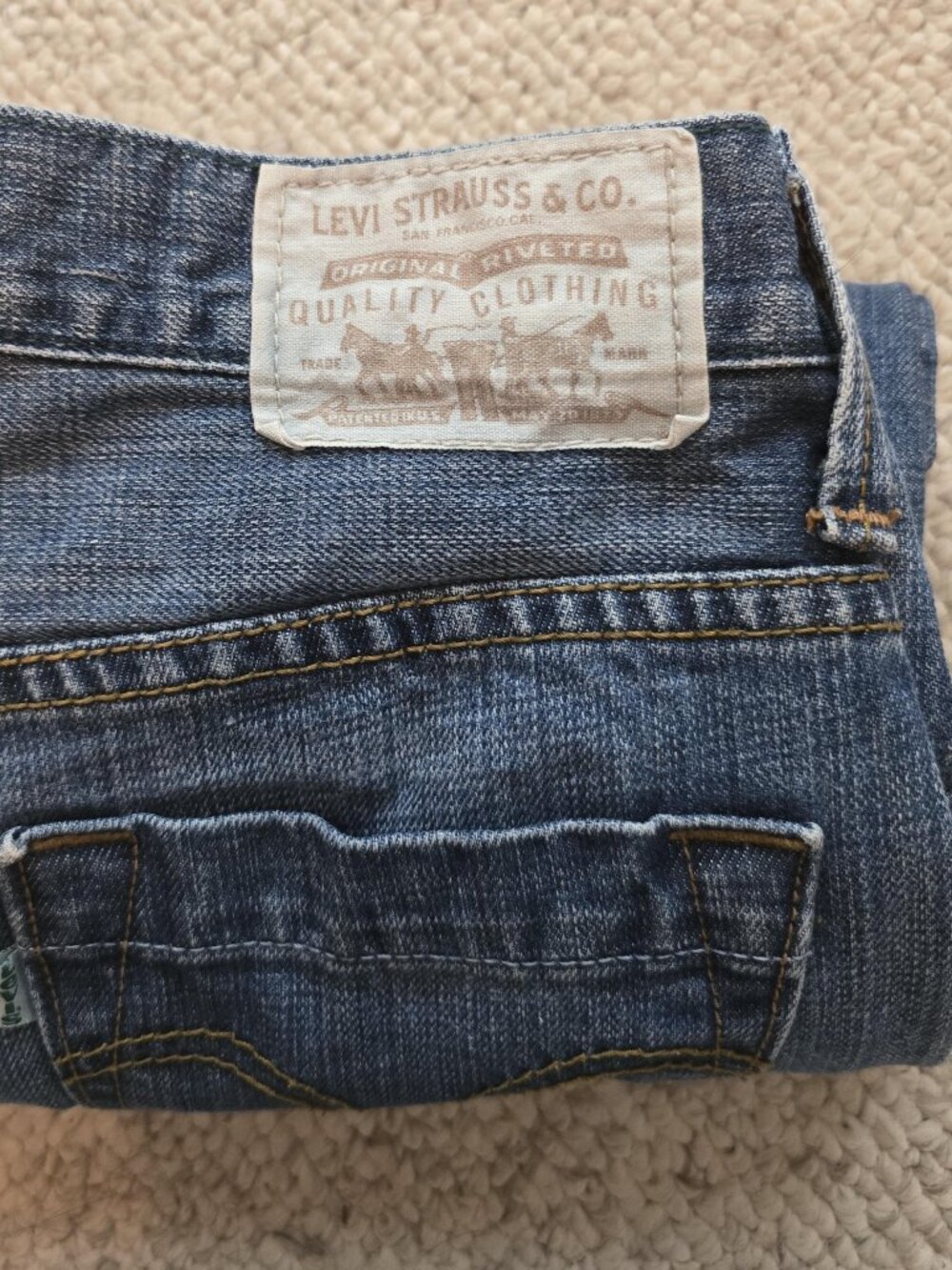 Levi 539 Vintage Straight Blue Jeans 29x32 100% ORGANIC COTTON ECO DENIUM - Picture 3 of 11